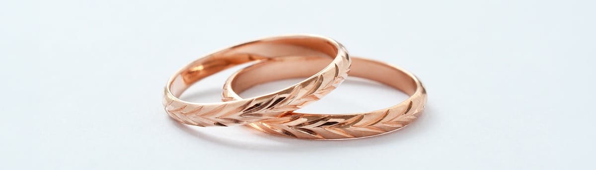 スピカデザインの指輪(18金ピンクゴールド)