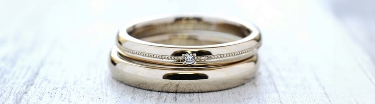 鋳造製法でできる結婚指輪のデザイン例_ストレートタイプ