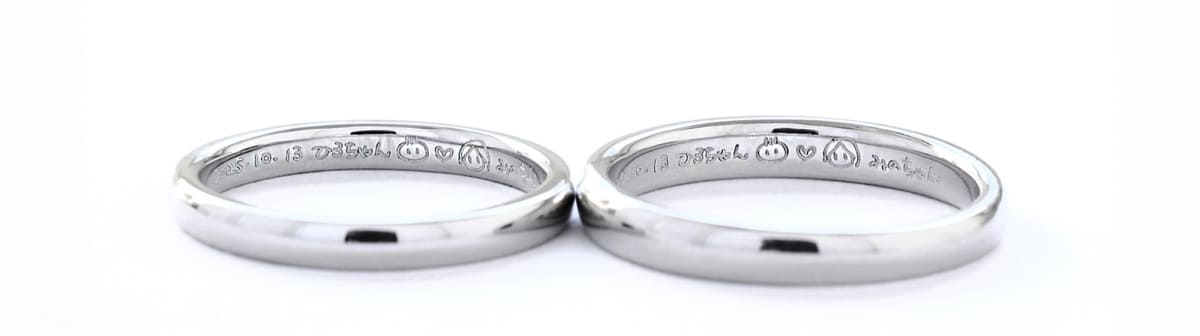 手書き似顔絵のレーザー彫刻も手作り指輪で楽しめる