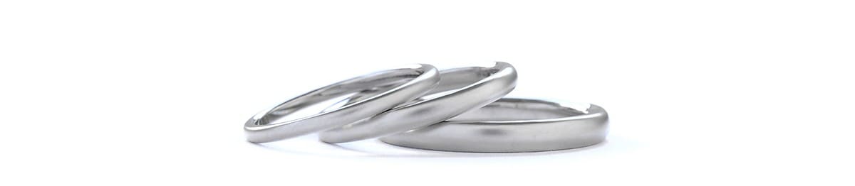 結婚指輪_甲丸つや消し仕上げ